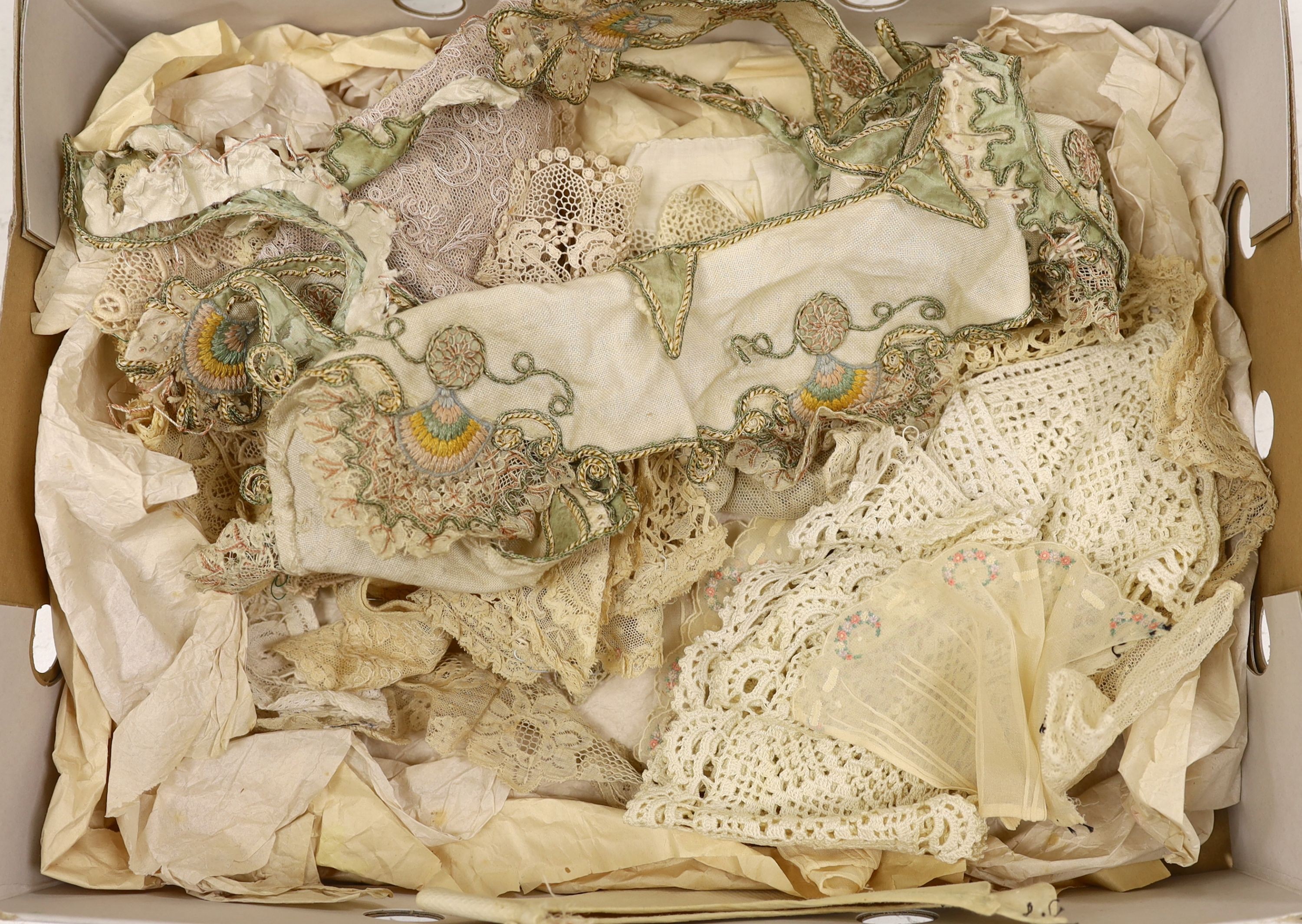 A collection of lace collars and trimmings